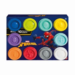 SET 10 BORCANASE DE PLASTILINA SPIDERMAN IN AMBALAJ DE CARTON - imagine 3