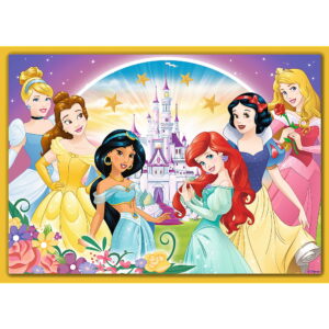 PUZZLE TREFL 4IN1 DISNEY PRINCESS -  ZIUA FERICITA - imagine 3