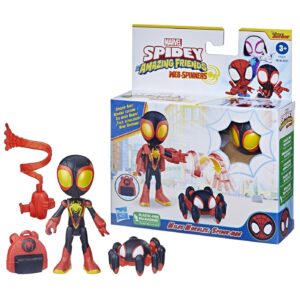 SPIDEY PRIETENII EXTRAORDINARI SET FIGURINA MILES MORALES SPIDER MAN 10CM SI ACCESORII - imagine 3