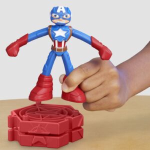 PLAY-DOH MARVEL FIGURINA FLEXIBILA CU ACCESORII CAPTAIN AMERICA 10CM - imagine 3