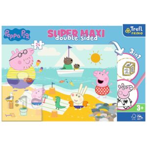 PUZZLE TREFL PRIMO  24 SUPER MAXI DISNEY PEPPA PIG - imagine 3