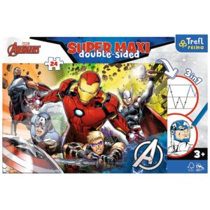 PUZZLE TREFL PRIMO  24 SUPER MAXI DISNEY  MARVEL RAZBUNATORII PUTERNICI - imagine 3