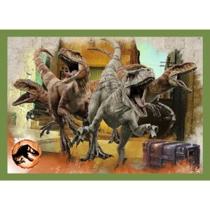 PUZZLE TREFL JURASSIC WORLD 4IN1 IN LUMEA DINOZAURILOR - imagine 3