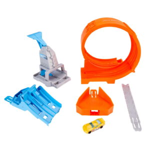 HOT WHEELS CIRCUIT RAPID CU LANSATOR PENTRU CASCADORII SI MASINUTA EXCLUSIVA - imagine 3