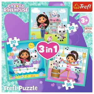 PUZZLE TREFL 3IN1 GABBYS DOLLHOUSE ACTIVITATILE LUI GABBY - imagine 4