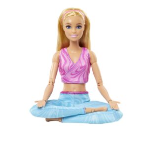 PAPUSA BARBIE MADE TO MOVE BLONDA CU TOP ROZ - imagine 4