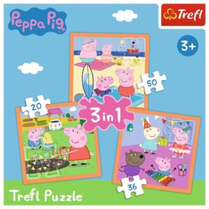 PUZZLE TREFL 3IN1 INVENTIVA PEPPA PIG - imagine 4