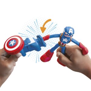 PLAY-DOH MARVEL FIGURINA FLEXIBILA CU ACCESORII CAPTAIN AMERICA 10CM - imagine 4