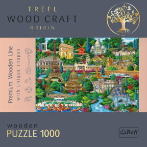 PUZZLE TREFL DIN LEMN 1000 PIESE OBIECTIVE TURISTICE FAIMOASE DIN FRANTA - imagine 4