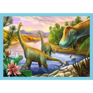 PUZZLE TREFL 4IN1 LUMEA DINOZAURILOR - imagine 4