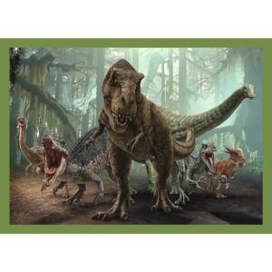 PUZZLE TREFL JURASSIC WORLD 4IN1 IN LUMEA DINOZAURILOR - imagine 4