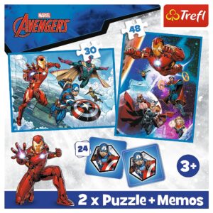 PUZZLE TREFL 2IN1 MEMO AVENGERS EROII IN ACTIUNE - imagine 4