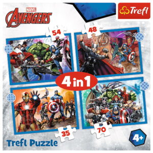 PUZZLE TREFL 4IN1 AVENGERS - RAZBUNATORII CURAJOSI - imagine 5