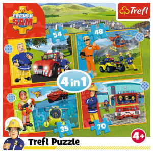 PUZZLE TREFL 4IN1 POMPIERUL SAM -  CURAJOSUL SAM - imagine 5