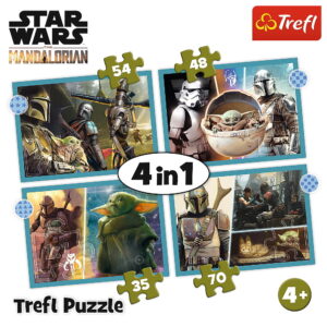 PUZZLE TREFL 4IN1 STAR WARS - MANDALORIANUL - imagine 5