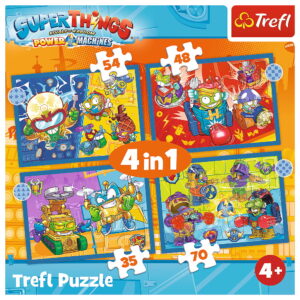 PUZZLE TREFL 4IN1 SUPER THINGS SUPER ACTIUNEA - imagine 5