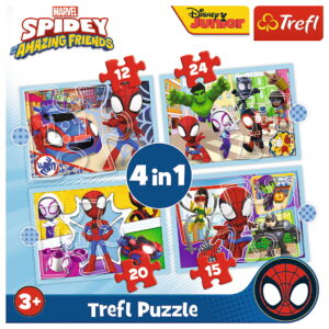 PUZZLE TREFL 4IN1 SPIDAY ECHIPA SPIDAY - imagine 5