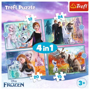 PUZZLE TREFL 4IN1 FROZEN 2 UIMITOAREA LUME DISNEY - imagine 5