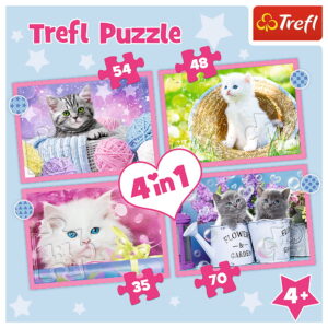 PUZZLE TREFL 4IN1 PISICUTELE DRAGALASE - imagine 5