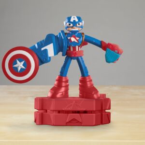 PLAY-DOH MARVEL FIGURINA FLEXIBILA CU ACCESORII CAPTAIN AMERICA 10CM - imagine 5