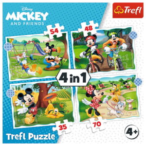 PUZZLE TREFL 4IN1 MICKEY MOUSE ZIUA DEOSEBITA - imagine 5