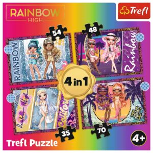 PUZZLE TREFL RAINBOW HIGH 4IN1 PAPUSILE FASHION - imagine 5