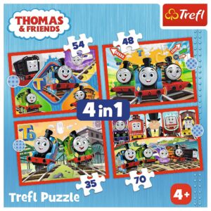 PUZZLE TREFL 4IN1 THOMAS TRENULETELE AMUZANTE - imagine 5