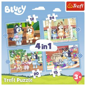 PUZZLE TREFL 4IN1 BLUEY SI LUMEA EI - imagine 5