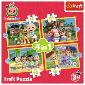 PUZZLE TREFL 4IN1 COCOMELON PREZENTAREA FAMILIEI - imagine 5