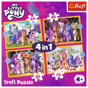 PUZZLE TREFL 4IN1 MY LITTLE PONY SA CUNOASTEM PONEII - imagine 5