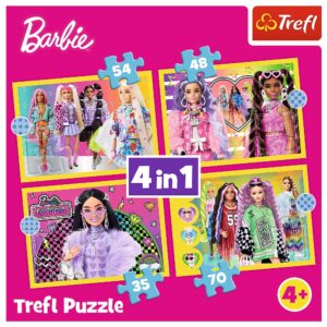 PUZZLE TREFL 4IN1 BARBIE MINUNATA LUME - imagine 5