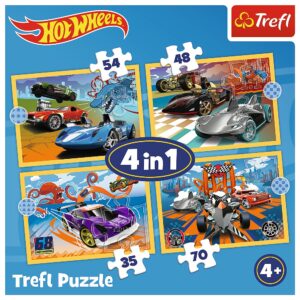 PUZZLE TREFL 4IN1 HOT WHEELS VEHICULE - imagine 5