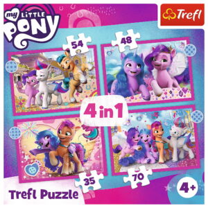 PUZZLE TREFL 4IN1 MY LITTLE PONY - PONEII COLORATI - imagine 5