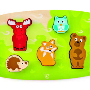 HAPE PUZLLE TACTIL -  ANIMALELE DIN PADURE - imagine 7