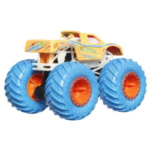 HOT WHEELS MONSTER TRUCK GLOW IN THE DARK MASINUTA PODIUM CRASHER SCARA 1:64 - imagine 3