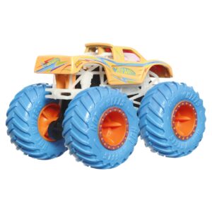 HOT WHEELS MONSTER TRUCK GLOW IN THE DARK MASINUTA PODIUM CRASHER SCARA 1:64 - imagine 6