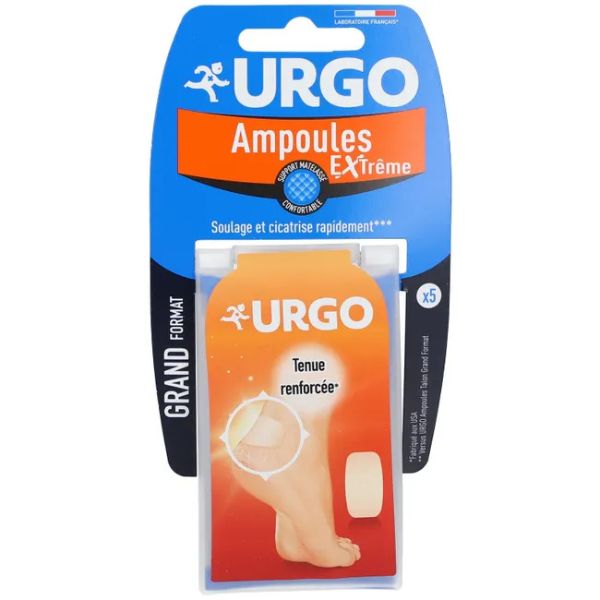 URGO Plasturi pentru Bășici Extreme - Dimensiune mare 6,8 cm x 4,2 cm