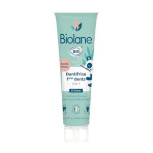 Biolane Pastă de Dinți pentru Primii Dinți 0–3 Ani Bio, Fără Fluor, 50 ml