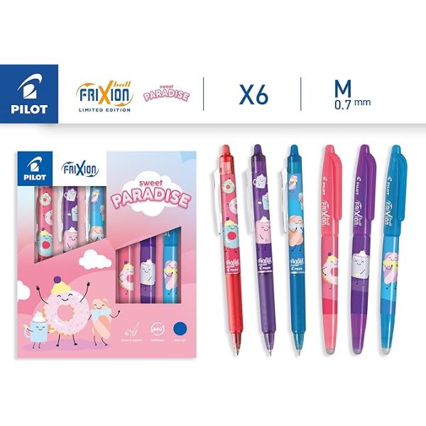 Set Pixuri Pilot FriXion Sweet Paradise – Ediție Limitată, 6 Pixuri Set Pixuri Pilot FriXion Sweet Paradise – Ediție Limitată, 6 Pixuri