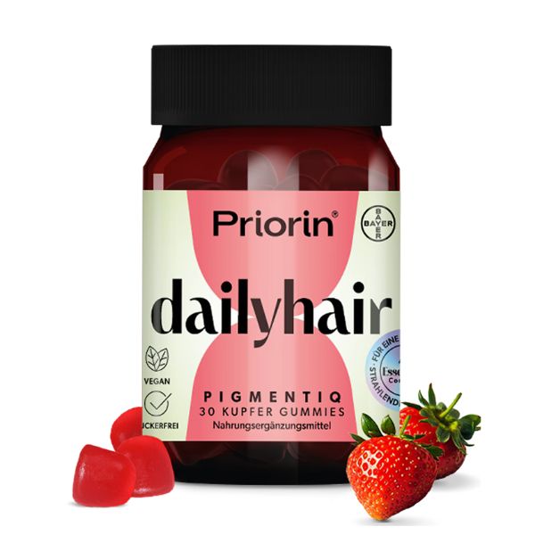 Priorin Dailyhair PIGMENTIQ Gummies – jeleuri-vitamine pentru susținerea culorii naturale și vitalitatea părului