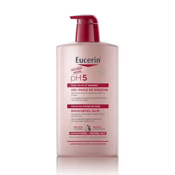 Eucerin pH5 Gel de duș & ulei 2-în-1 pentru piele sensibilă, 1 L